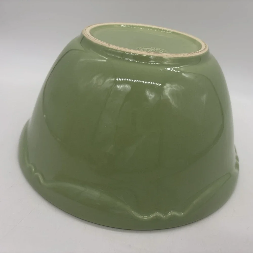Gail Pittman Sage Green Stoneware Hospitality Mixing Serving Bowl 9.25